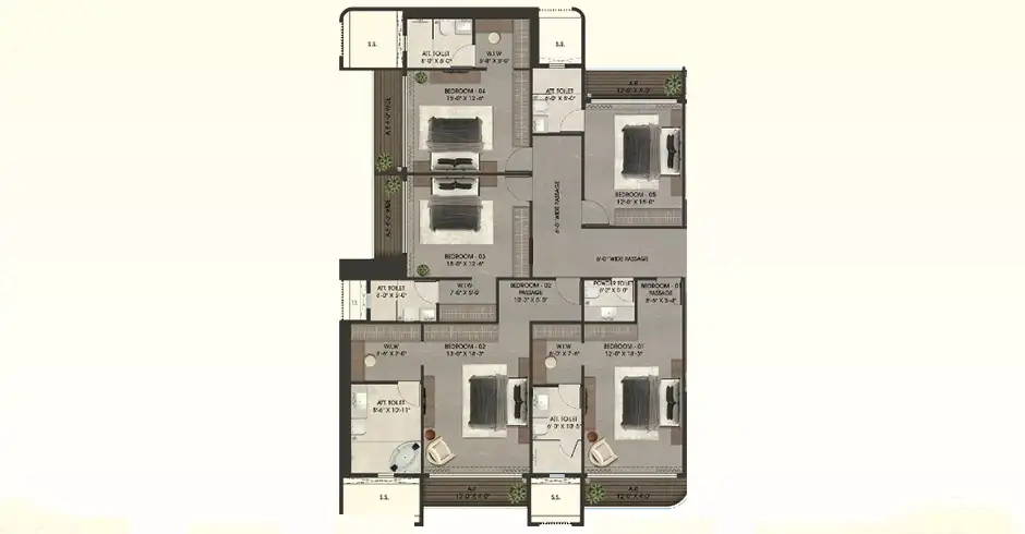 Tharwani Mayfair Khadakpada 2 BHK Floor Plans