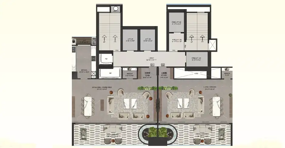 Tharwani Mayfair Khadakpada 3 BHK Floor Plans